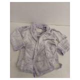 Missshorthair Womens Shawl Collar Robe, Shimmer Purple, Medium