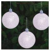 4Es Novelty White Snowball Ornament (Pack of 18) 2.36 Inch