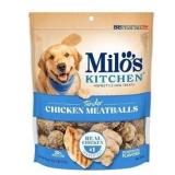 Milos Kitchen Chicken Meatballs Dog Treats, 18-Ounce