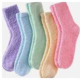 Unmatched Socks Fuzzy Socks, 5 Pair