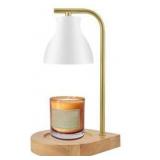 Modern Candle Warmer Lamp with Wooden Base