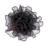 Black Floral Mesh Wrapping