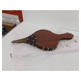 Wooden Fireplace Bellows with Metal Nozzle