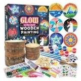 klmars Kids Wooden Painting Kit-Glow in The Dark-Arts & Crafts