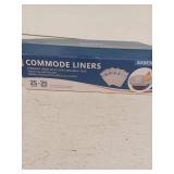 Commode Liners with Absorbent Pads | 25Bags+25 Pads for Bedside Toilet Chair Bucket
