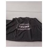 I Stand with Trump Dark T Shirt Size Large