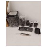 Modern Black and Silver Bathroom Set
