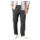 Amazon Essentials Mens Fleece Open Bottom Sweatpant (Available in Big & Tall), Washed Black, Large