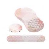 Mouse Pad Wrist Support, Pink Marble