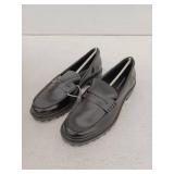 Amazon Essentials Womens Constructed Loafer, Black, 6.5