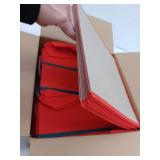 Coonoor 4 Inch Holiday Ornaments Organizer Storage Box, Red