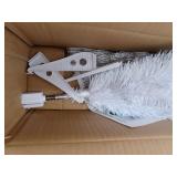 4Es Novelty 23 Inch Mini White Christmas Tree With Lights