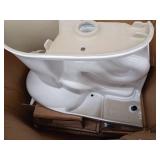 McClure 12 in. Rough In One-Piece 1.28 GPF Single Flush Round Toilet in White