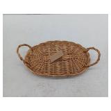 Rattan Fruit Tray with Handle