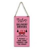 Rustic Delivery Driver Sign, Pink