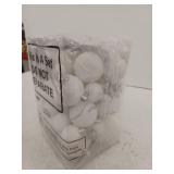 Syhood Glitter Christmas Ball Ornaments, Glitter White