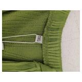 Dolnine Womens Top, Light Green, 5XL