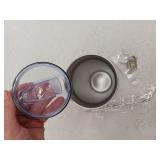 Silicone Personalized Blue Tumbler With Lid And Metal Straw