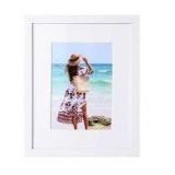 8x10 Picture Frame White Display Pictures 5x7 with Mat