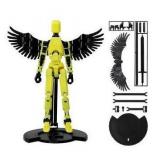 Flavery Upgraded T13 Action Figure with Wings and Holder, Light Yellow