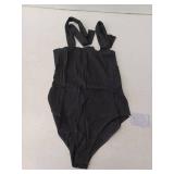 Mangopop Womens Body Suit, Black, Large