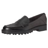 Amazon Essentials Womens Constructed Loafer, Black, 6.5