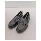 Amazon Essentials Womens Constructed Loafer, Black, 6.5