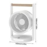 Modern USB Desk Fan with Wooden Handle