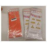 Halloween Tassel Garland Set- orange, Black & White, Lot of 3 Packs