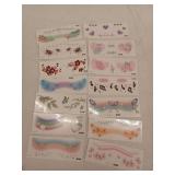 Decorative Face Temporary Tattoo Sticker Set- 3 packs of 14