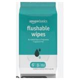 Amazon Basics Flushable Wipes- 8 packs