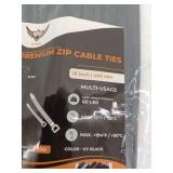 Heavy Duty Black Zip Ties 16-inch 100-Pack