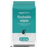 Amazon Basics Flushable Wipes- 8 packs