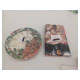 Cat Christmas Tree Skirt & Holiday Paper Plates