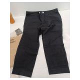 Classic Black Womens Ankle Pants, Size 16 Short