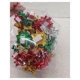 JOYIN Christmas Gift Bows and Gift Ribbons with Multi-Colored Assorted Size Self Adhesive Gift Bows and 8 Rolls of Curling Ribbons for Gift