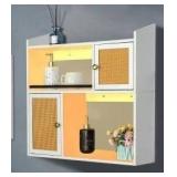 Viwods Bathroom Cabinet Organizer With Lights, White