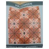 Kasylan Halloween Throw Blanket, 50x60, Spiderweb