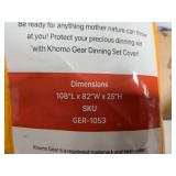Khomo Gear Patio Table and Chair Set Cover Heavy Duty Gray GER-1053 Dining Set, Retail $60