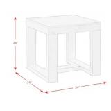 Picket House Furnishings Drew 24 in. W Square End Table in Cherry Veneer Retail:  $107 (Factory sealed, opened for pics only)
