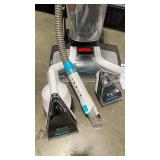 Shark - CarpetXpert with Stainstriker Technology Corded Upright Deep Carpet and Upholstery Cleaner with Built-in Spot Remover - White - Retail $300 (tested, powers on - pre owned)