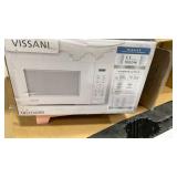 Vissani 1.1 cu. ft. Countertop Microwave Oven in White (powers on, pre owned) - Retail $100