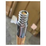 Bundle of 6 5’ Wooden Broom/Mop/Paint/Dust Handle - Universal metal screw top Bundle of 6 5’ Wooden Broom/Mop/Paint/Dust Handle - Universal metal screw top