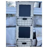 Kirkland 11.8” x 31.5” Rustic White FCT Chalk Board W/ Baskets - Great for entry ways, Washrooms, Make Kids Todo Lists etc. Kirkland 11.8” x 31.5” Rustic White FCT Chalk Board W/ Baskets - Great for entry ways, Washrooms, Make Kids Todo Lists etc.