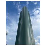8’ x 5” Steel U Shape Metal - Great for Utility / Wire Cover / Faded Green Color 8’ x 5” Steel U Shape Metal - Great for Utility / Wire Cover / Faded Green Color