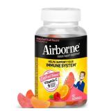 Airborne assorted fruit flavors naturally flavored  Immune support super HELPS SUPPORT YOUR IMMUNE SYSTEM - Vitamin C - Ep date 2026 - 63Gummies Airborne assorted fruit flavors naturally flavored  Immune support super HELPS SUPPORT YOUR IMMUNE SYSTEM - Vitamin C - Ep date 2026 - 63Gummies
