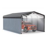 Metal Carport,Carport Canopy 12x20 Heavy Duty All Weather,Car Tent Garage with Galvanized Metal Roof,Metal Car Port for Snow,Outdoor Car Shelter *Retails $800* Metal Carport,Carport Canopy 12x20 Heavy Duty All Weather,Car Tent Garage with Galvanized Metal Roof,Metal Car Port for Snow,Outdoor Car Shelter *Retails $800*