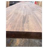 21 ¼” x 10’ x 1 ½” Huge Wood Butcher Block - Walnut Colored Finish - Comes as Pictured see sm shipping blemishes 21 ¼” x 10’ x 1 ½” Huge Wood Butcher Block - Walnut Colored Finish - Comes as Pictured see sm shipping blemishes