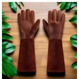 ROSE PRUNING GLOVES- LONG LEATHER GAUNTLET XL ROSE PRUNING GLOVES- LONG LEATHER GAUNTLET XL