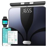 Posture Scale for Body Weight and Fat, Digital Bathroom Scale BMI Weighing Bluetooth Body Fat Scale, 8 Electrode Smart Body Fat Scale, Full Body Composition Analyzer with Voice Prompt